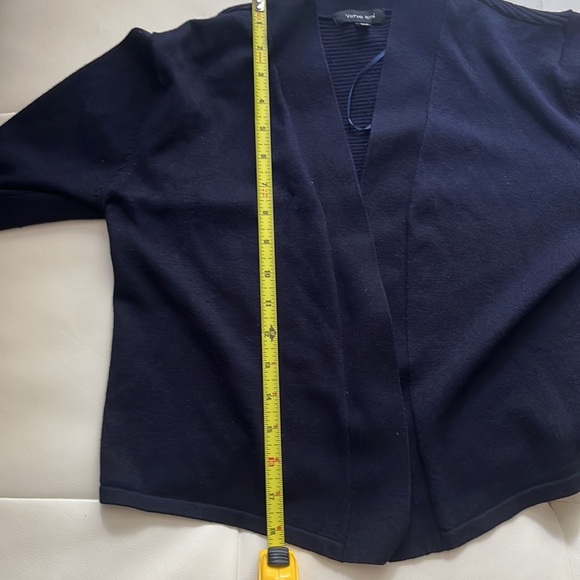 VERVI AMI NAVY BLUE CARDIGAN SHRUG, size small - Picture 6 of 6